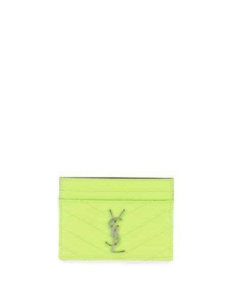 ysl neon card holder